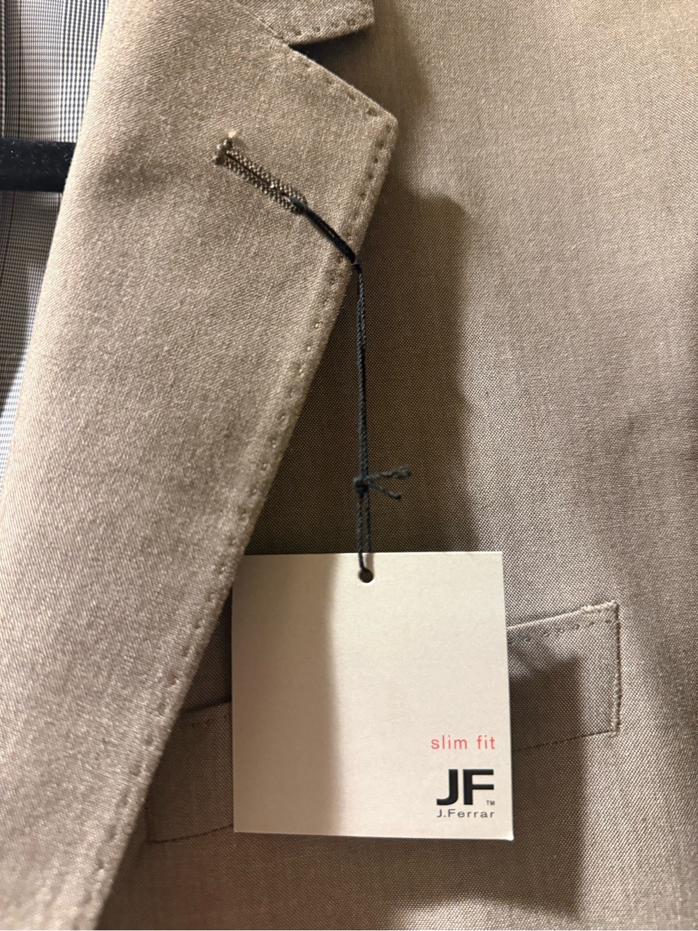 JF J.Ferrar Light Beige Men's Sport Coat Blazer - Picture 4 of 7